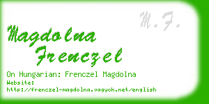 magdolna frenczel business card